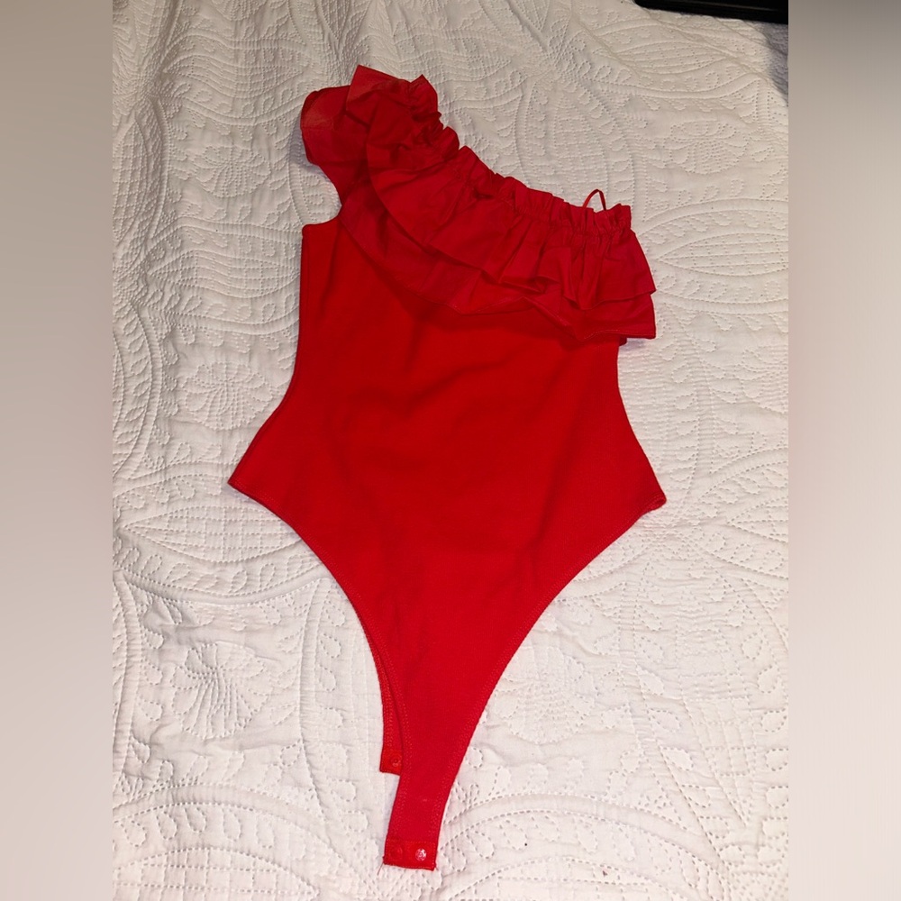 Red body suit